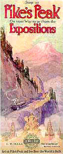 This brochure from 1908 drew many vistors to the Pikes Peak Cog Railway.